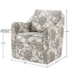 Wide Seat Arm Chair With 360 Degree Rotation