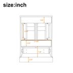 Bathroom Vanity With Sink, 1 Divided Drawer And 2 Soft Close Doors With Double Shelf