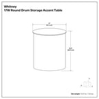 Whitney - Handcrafted Metal Storage Table