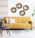 Round Wall Mirror With Metal Frame, Accent Mirror For Living Room - Gold