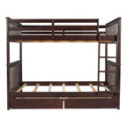 Bunk Bed With Ladders And 2 Storage Drawers