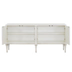 Ansaldo - Console Cabinet - Pearl White & Silver Shimmer
