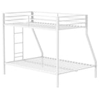 Alevera Metal Twin Over Full Bunk Bed with Ladder White