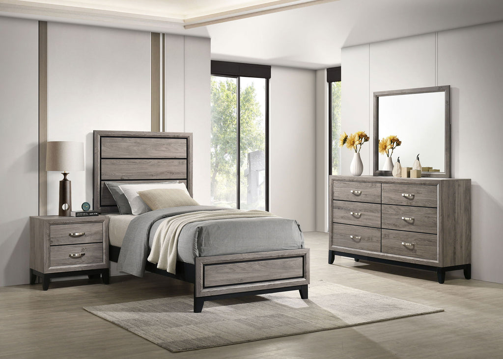 Valen Four-piece Twin Bedroom Set Light Taupe