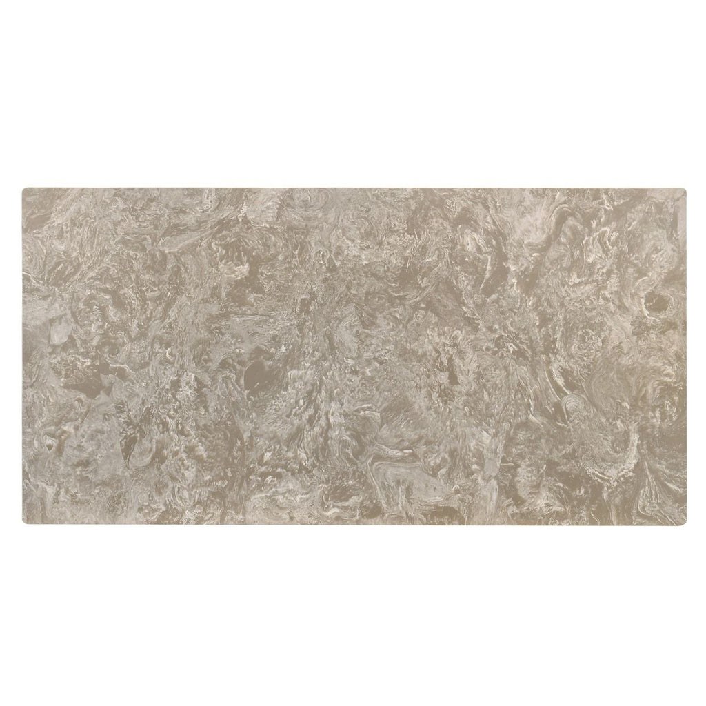 Oleia - Dining Table With Engineered Marble - Natural Marble & Walnut