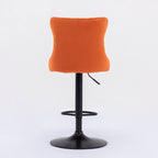 Swivel Barstools Adjusatble Seat Height, Modern Upholstered Bar Stools With Backs Comfortable Tufted For Home Pub And Kitchen Island (Set of 2)