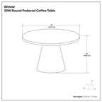 Winnie - Round Coffee Table - Walnut