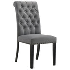 Alana Fabric Upholstered Dining Side Chair Grey (Set of 2)