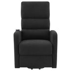 Royston - Upholstered Power Lift Recliner With Remote Comfort - Black