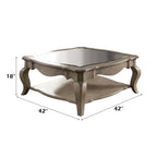 Chelmsford - Coffee Table - Clear Glass & Antique Taupe