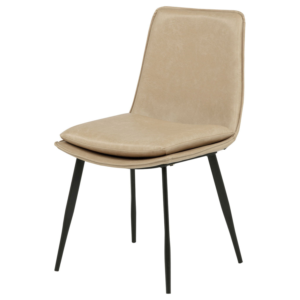Ortega Upholstered Dining Side Chair Tan (Set of 2)