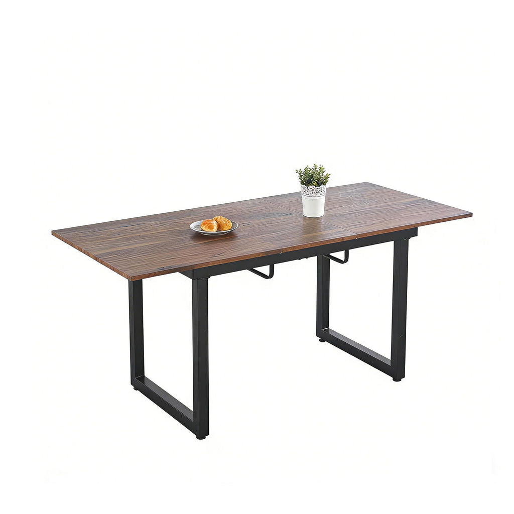 Square Extendable Dining Table With Metal Legs