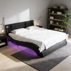 Platform Bed Frame With LED Lighting, tooth Music, Vibration Massage