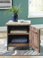 Laddford - Accent Cabinet - Shelf - Whitewash