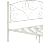 Unique Flower Sturdy System Metal Bed Frame With Headboard And Footboard
