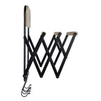 Laundry Rack With Accordion Design - Brown / Black - Black Brown