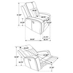 Forrest - Recliner Chair With Tufted Upholstery - Gray