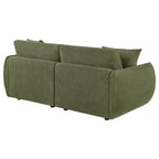 Elysia Chenille Upholstered Modular Lounge Loveseat Green