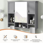 Wall Mounted Bathroom Storage Cabinet With Mirror, Medicine Cabinet With Towel Bar