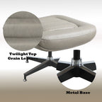 Piran - Ottoman - Twilight Top Grain Leather