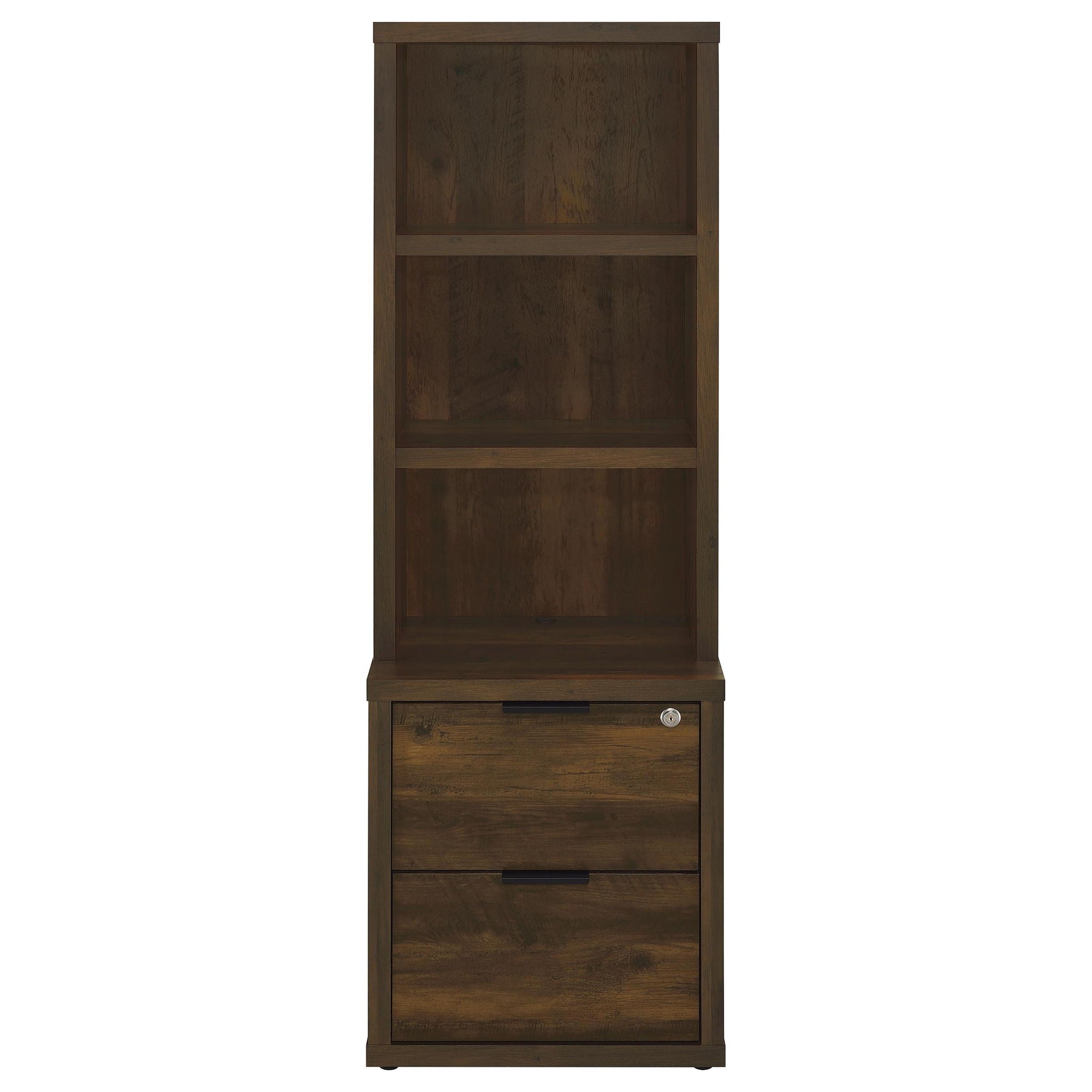 Westpark 3-piece Wall Unit Bookcase Set with USB Dark Pine