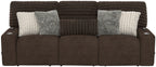 Zen - Power Reclining Sofa With CR3 Heat/Massage/Zero Gravity - Chocolate