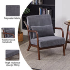 Accent Chair With Pillow And Wood Frame