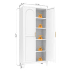 Shapely Doors Cabinet, Metal Storage Cabinet With Doors And Adjustable Shelves