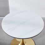 Tulip Table Mid-Century Dining Table With Round Table Top, Pedestal Dining Table, End Table Leisure Coffee Table