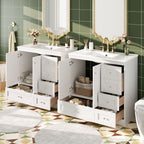 Shaker Free Standing Bathroom Vanity Cabinet & Sink, Soft Close Drawers, Soft Close Doors