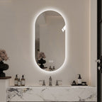 Smart Wall Mounted LED Touch Screen Mirror With Anti-Fog Function And Adjustable Lighting