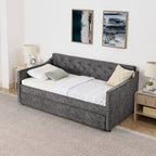 Daybed With Pop Up Trundle And USB Charging Armrest