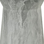 Round Outdoor End Table - Marble