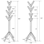 Margaret Solid Wood Coat Rack Clothing Hanger Natural Oak