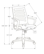 Office Chair, Adjustable Height, Swivel, Ergonomic, Armrests