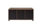 Nineel - Coffee Table - Obscure Glass, Rustic Oak & Black