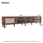TV Stand For TVs Up To 90", Media Console With App Controlled LED Lights, 2 Drawers & Door Storage - Dark Brown