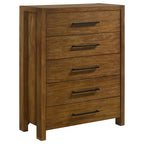 Adderley 5-drawer Bedroom Chest of Drawers Warm Brown