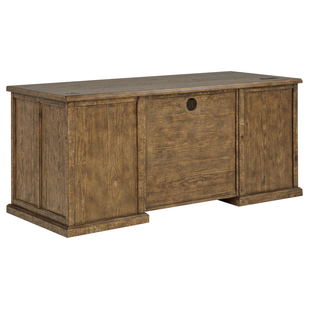 Altidore 68-inch 7-drawer Executive Home Office Desk Distressed Brown