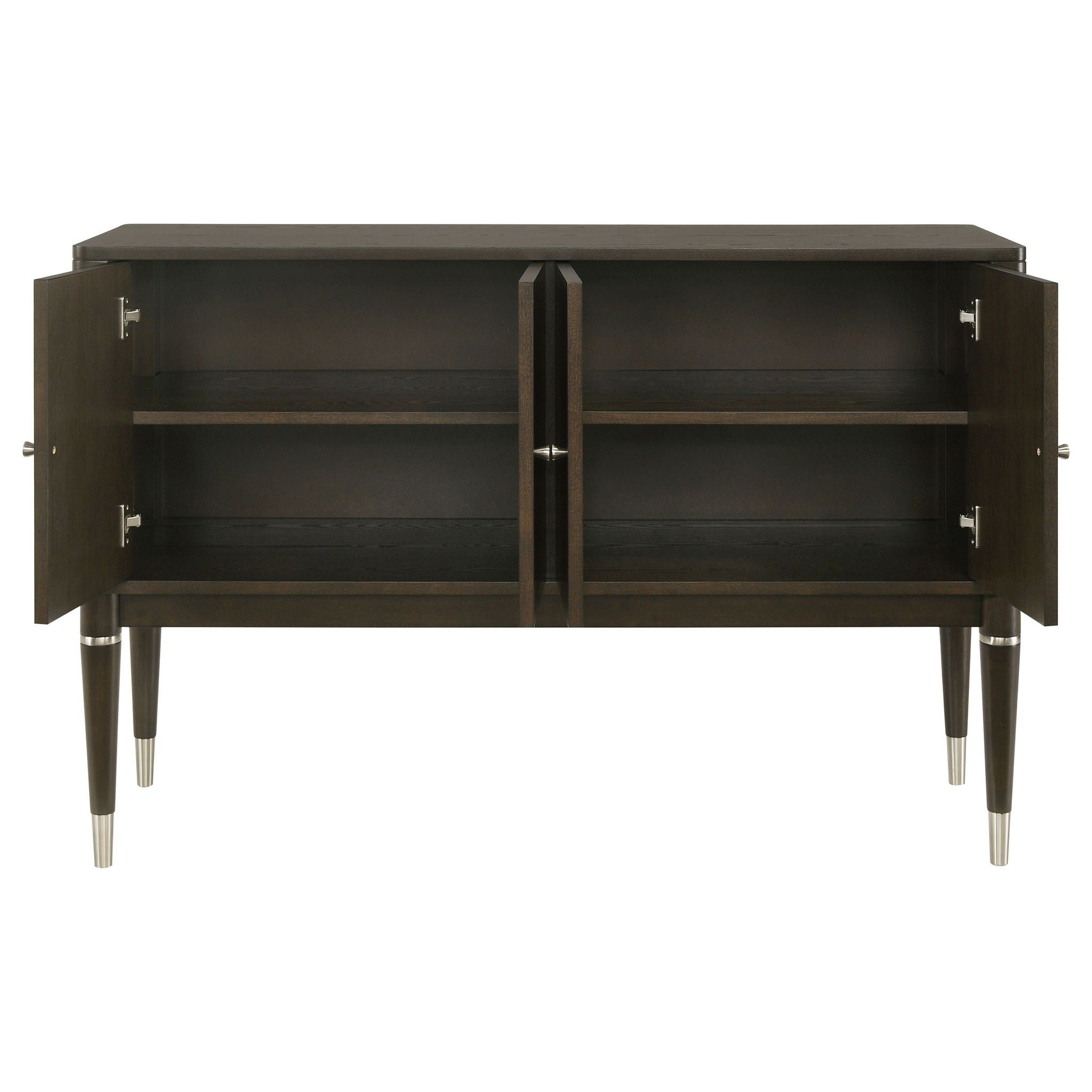 Reseda 4-door Dining Sideboard Server with Shelves Ash Brown