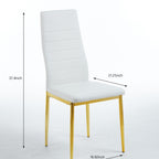 Dining Chair (Set of 4) - Gold / White