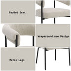 Jirina - Chenille Arm Chair (Set of 2) - Beige & Black
