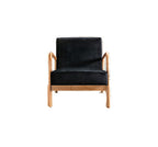 Classic Mid-Century Modern Accent Chairs, Open Framed Armchair With Cushioning