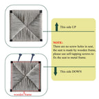 Bar Stools Paper Rope Weave Dining Chairs With Back Hand Weave Stools For Kichen Island, Bar & Counter (Set of 2)