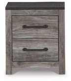 Bronyan - Two Drawer Night Stand - Dark Gray