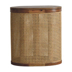 Larissa - Lid Up, Storage Stool - Oak