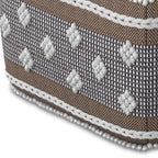 Mapleton - Outdoor / Indoor Pouf - Beige Gray / White