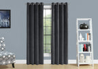 2 Pieces Set, Curtain Panel, Room Darkening, Grommet, Contemporary & Modern