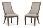 Lancaster - Dining Arm Chair With Upholstered Seat & Back (Set of 2) - Dovetail Gray