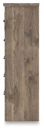 Rusticott - Five Drawer Chest - Brown